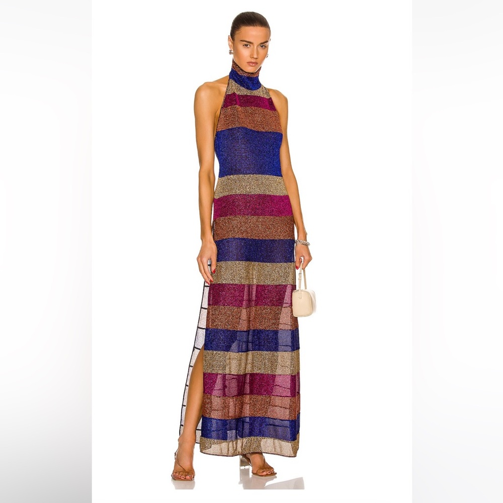 OSEREE Lumiere Striped Turtleneck Dress